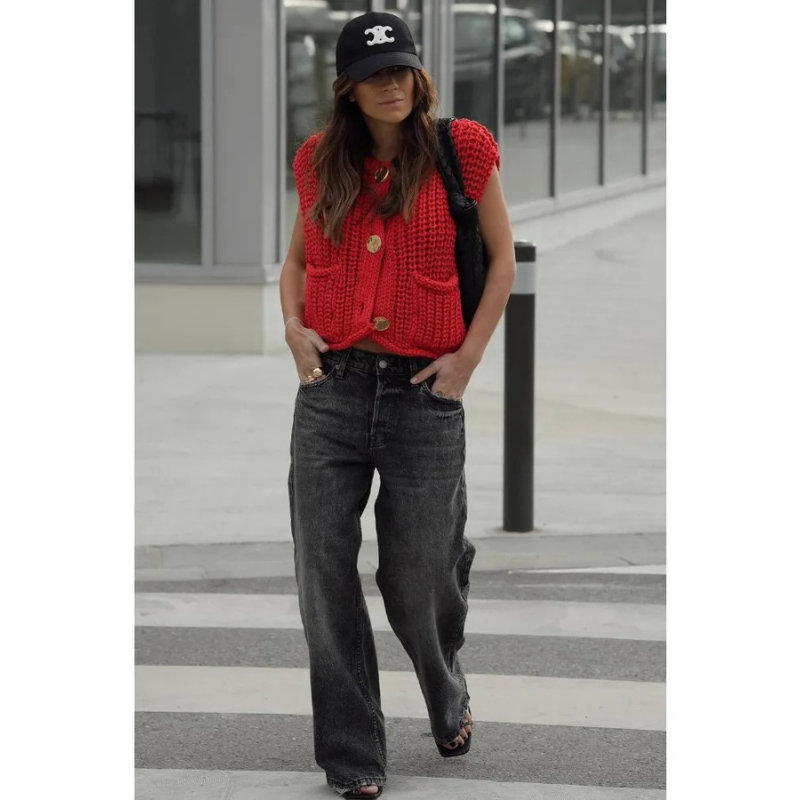 Spring Knitted Vest Elegant