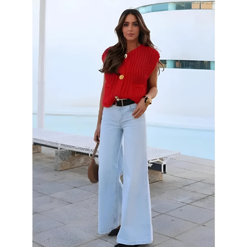 Spring Knitted Vest Elegant