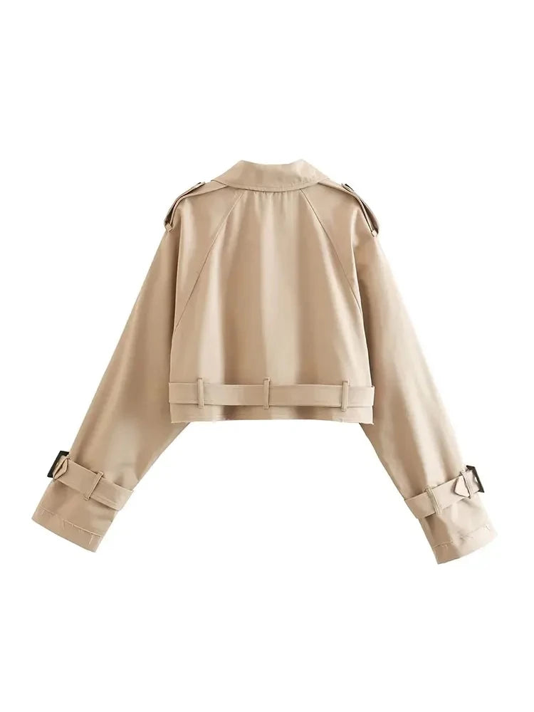Belt Cropped Trench Spring