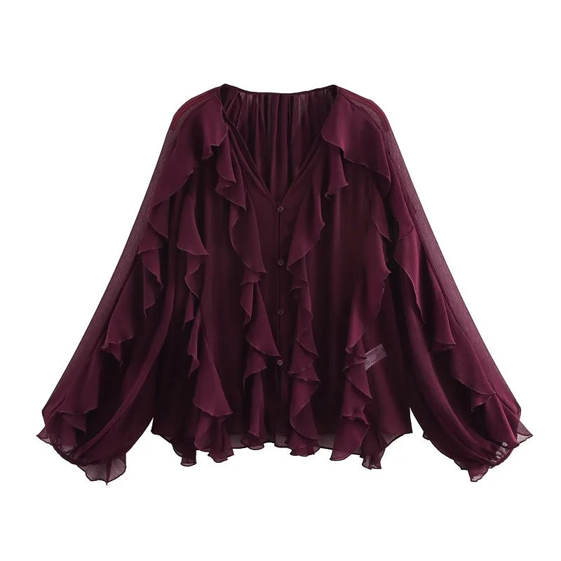 Blouses Semi Sheer Casual