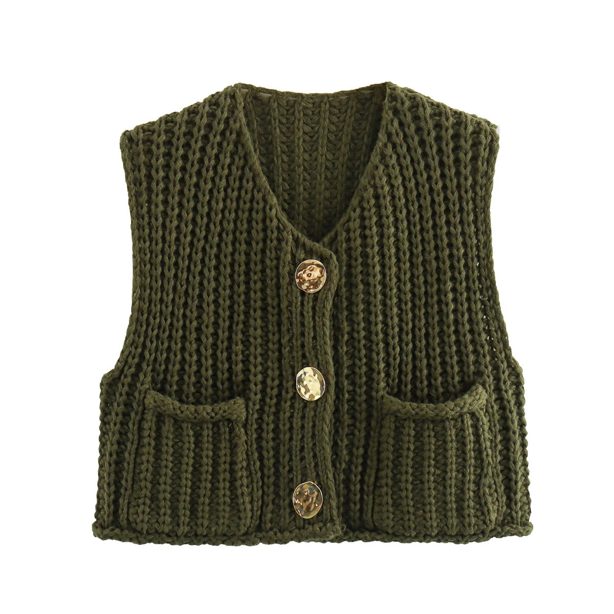 Spring Knitted Vest Elegant
