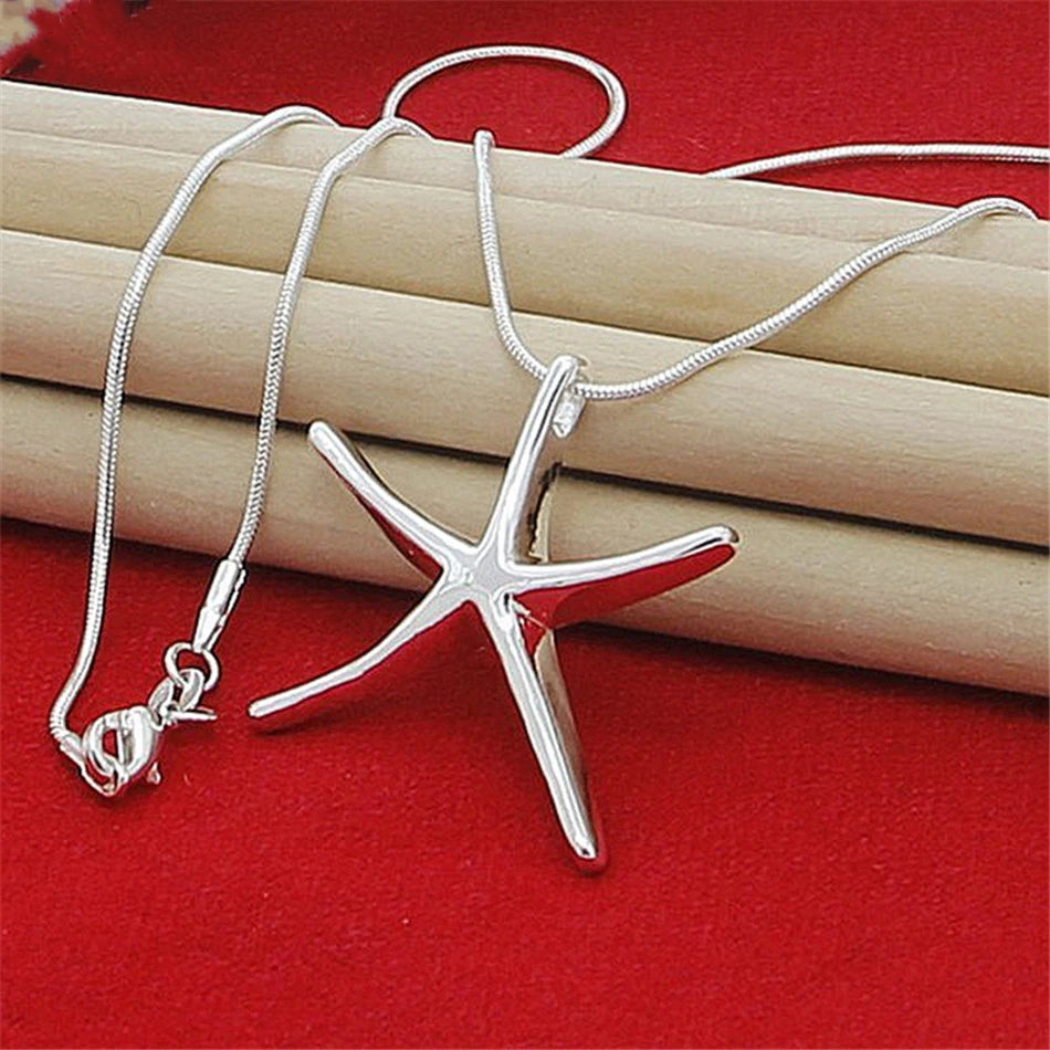 Sterling Silver Charms Necklace Star