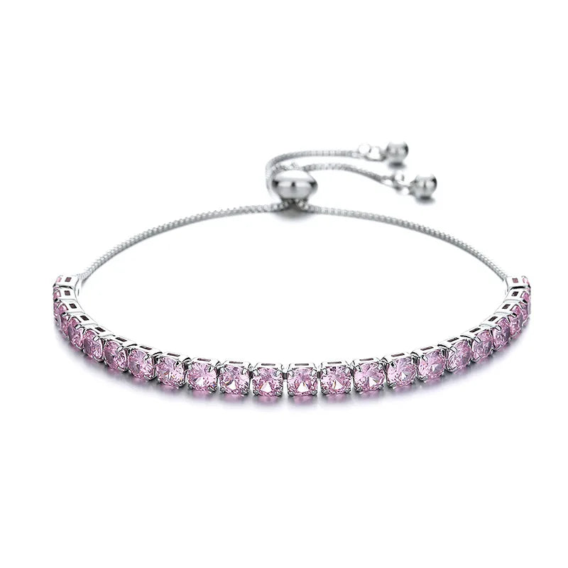 Bracelet Pink Zircon Crystal