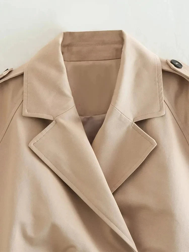 Belt Cropped Trench Spring