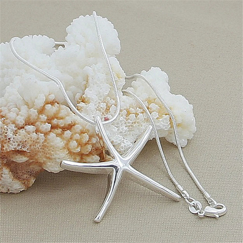 Sterling Silver Charms Necklace Star