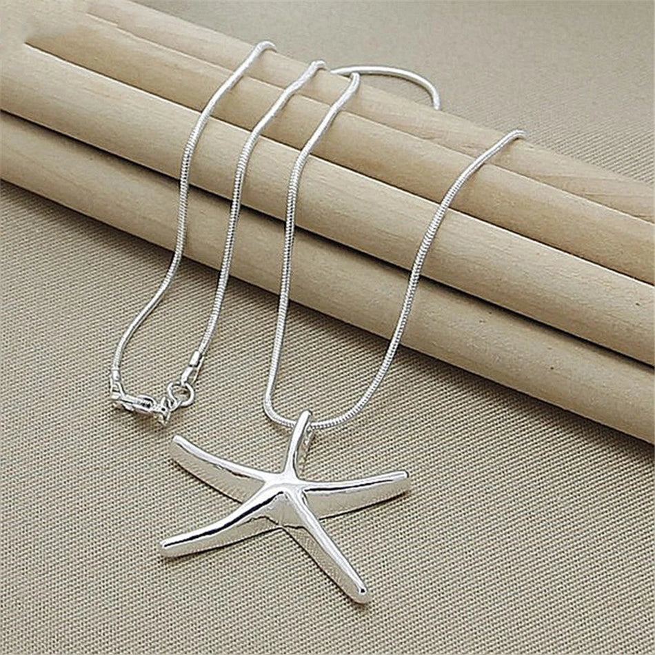 Sterling Silver Charms Necklace Star