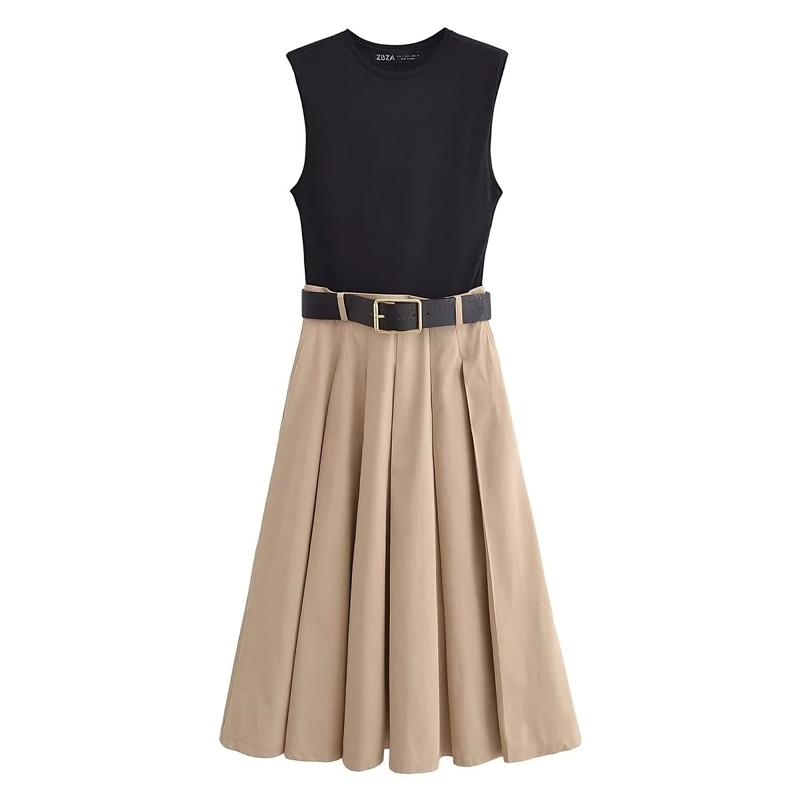 Dresses Belt Pleated Midi Dress